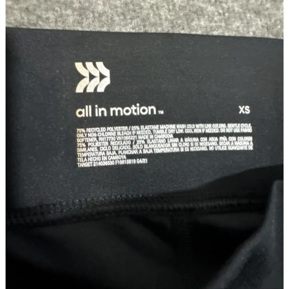 All In Motion Women's Pants Ultra High Rise Leggings Black Extra Small - Picture 5 of 8